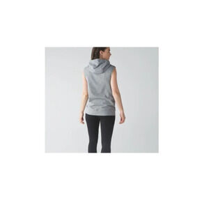 Lululemon  Blissed Out Sleeveless Hoodie Heathered Medium Grey